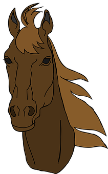 Stylized Horse Portrait PNG