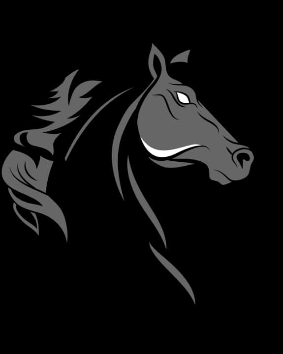 Stylized Horse Profile Graphic PNG