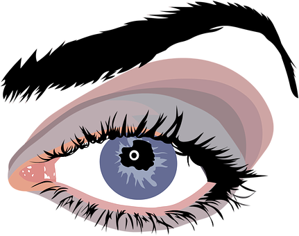 Stylized Human Eye Illustration PNG