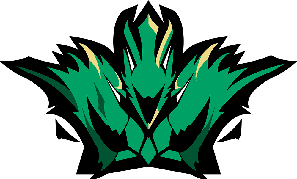 Stylized Hydra Head Graphic PNG