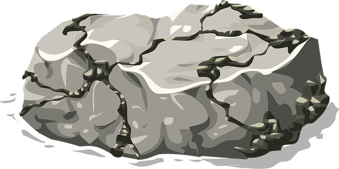 Stylized Illustrationof Rock PNG