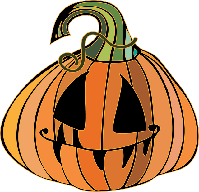 Stylized Jack O Lantern Vector PNG