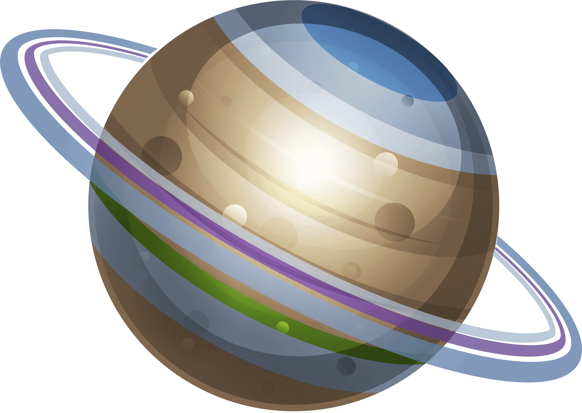 Stylized Jupiter Illustration PNG