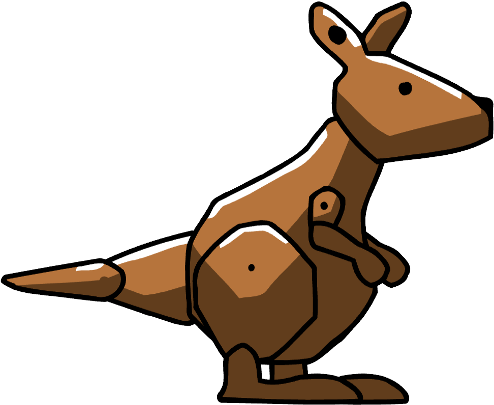 Stylized Kangaroo Illustration PNG