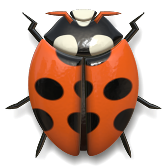 Stylized Ladybug Illustration PNG