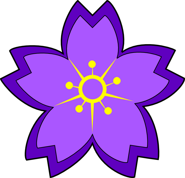 Stylized Lavender Flower Illustration PNG
