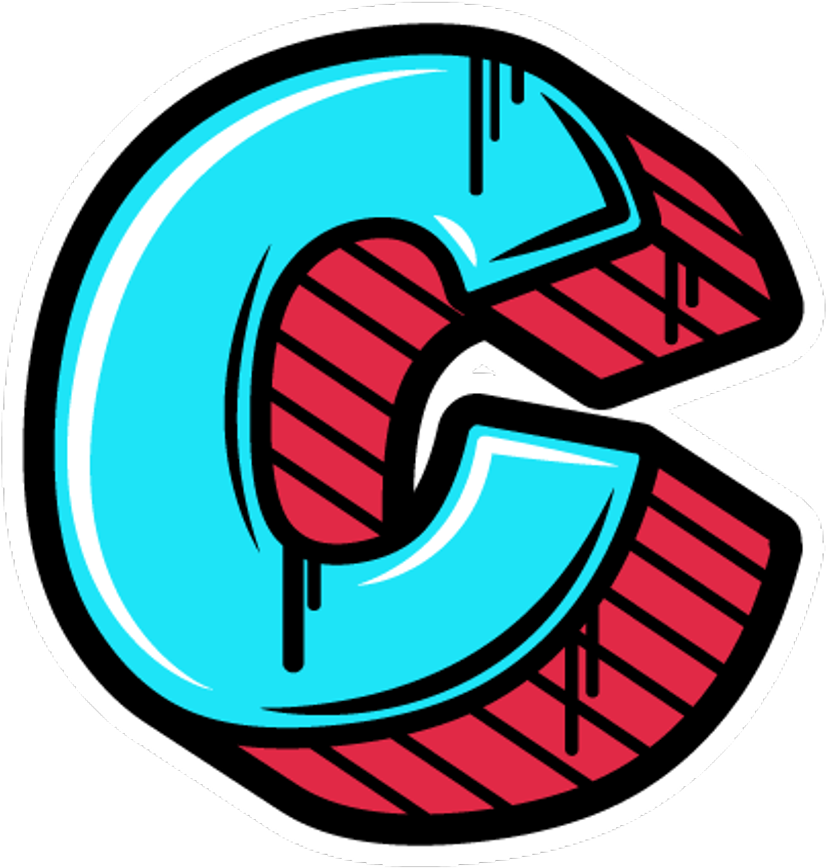 Stylized Letter C Graphic PNG