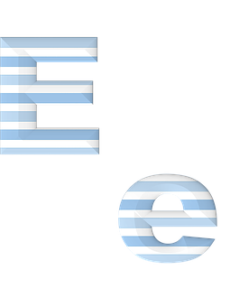 Stylized Letter E Graphic PNG