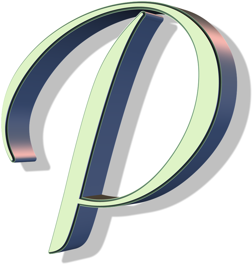 Stylized Letter P Logo PNG