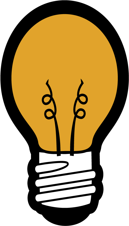 Stylized Lightbulb Illustration SVG