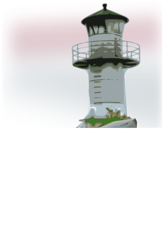 Stylized Lighthouse Illustration PNG