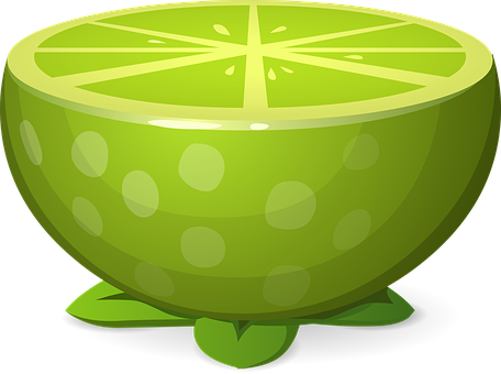 Stylized Lime Bowl Illustration PNG