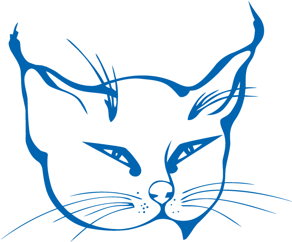 Stylized Lynx Outline Art PNG