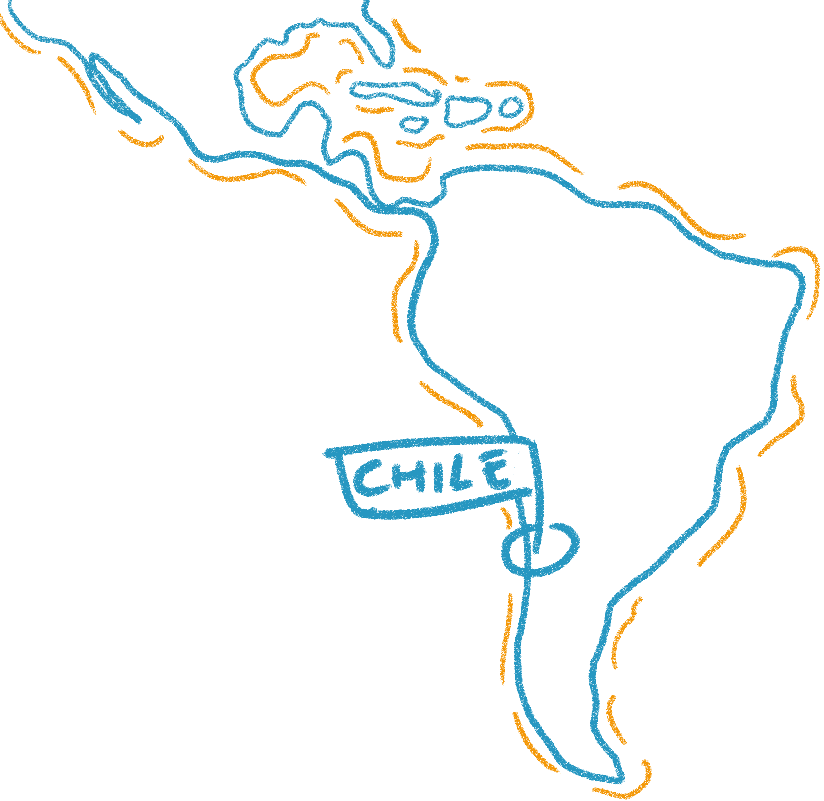 Stylized Mapof Chile PNG