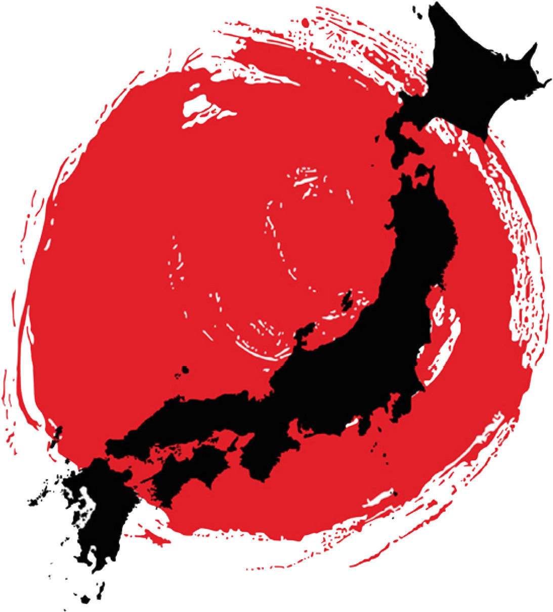 Stylized Mapof Japan PNG