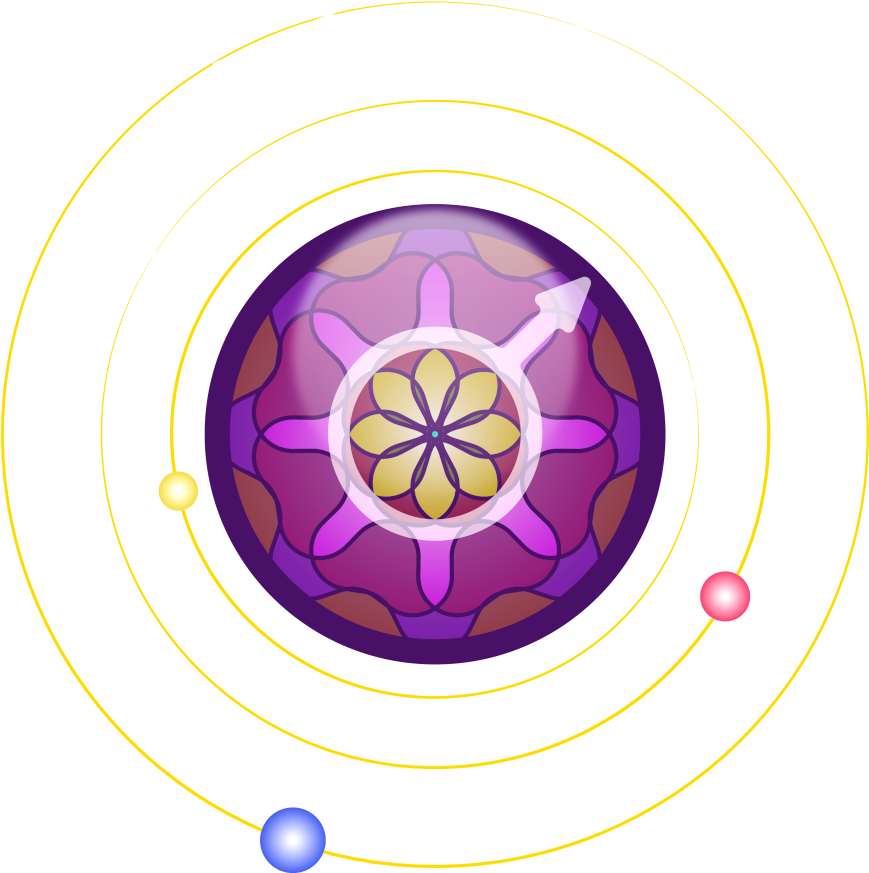 Stylized Mars Orbit Graphic PNG