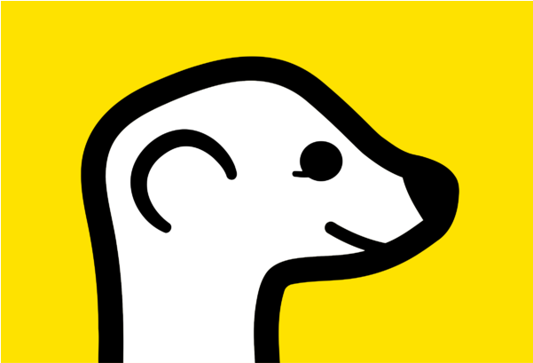 Stylized Meerkat Profile Yellow Background PNG