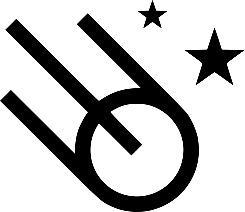 Stylized Meteorand Stars Icon PNG
