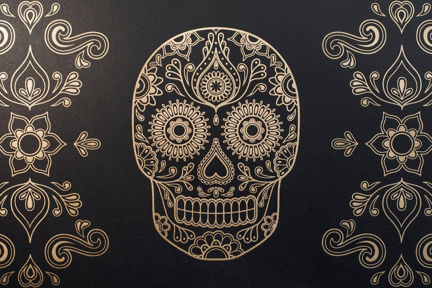 Stylized Mexican Dia De Muerto Skull