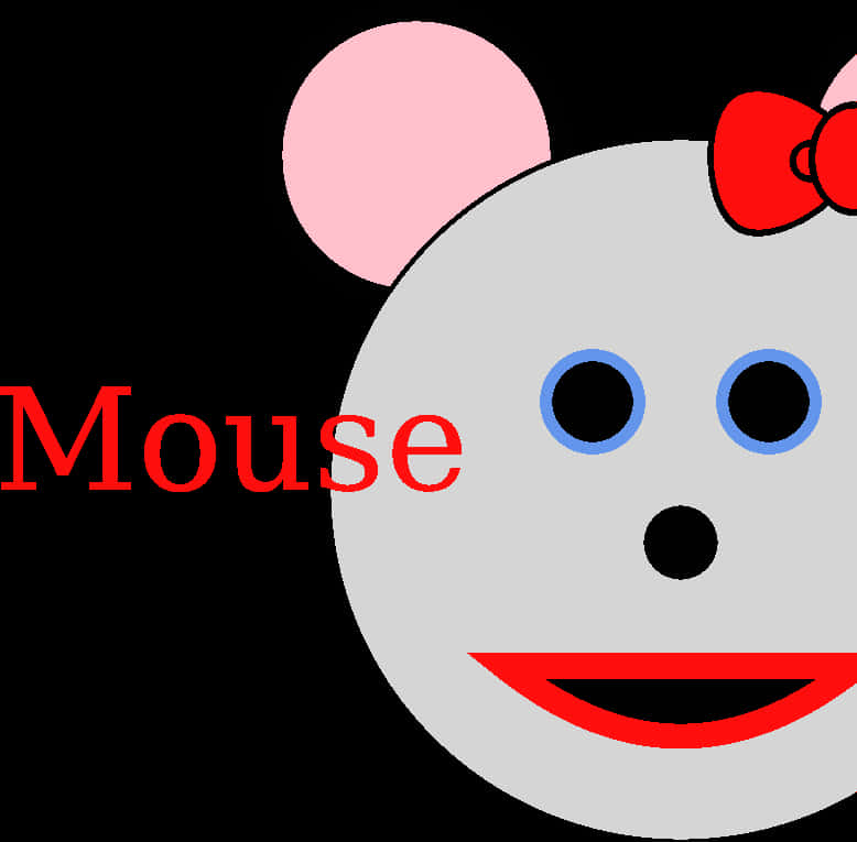 Stylized Minnie Mouse Graphic PNG