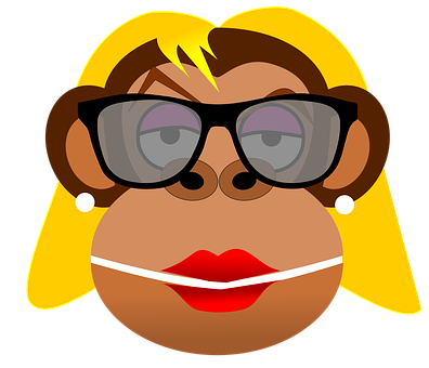 Stylized Monkey Cartoon Character PNG