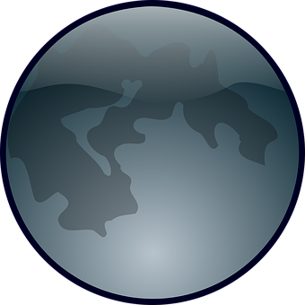 Stylized Moon Graphic PNG