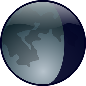 Stylized Moon Graphic PNG