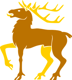 Stylized Moose Silhouette PNG