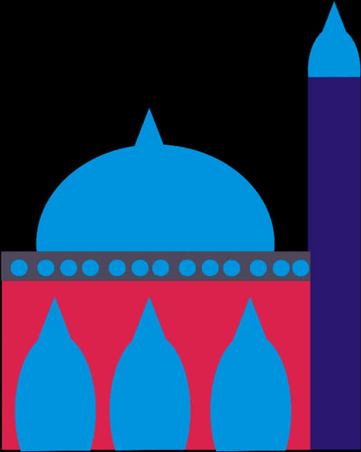 Stylized Mosque Graphic PNG