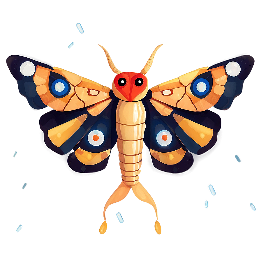 Download Stylized Mothra Fan Art Png 25 | Wallpapers.com