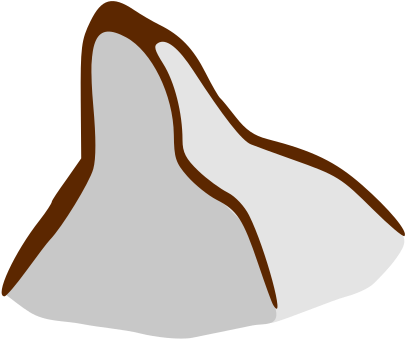 Stylized Mountain Graphic PNG