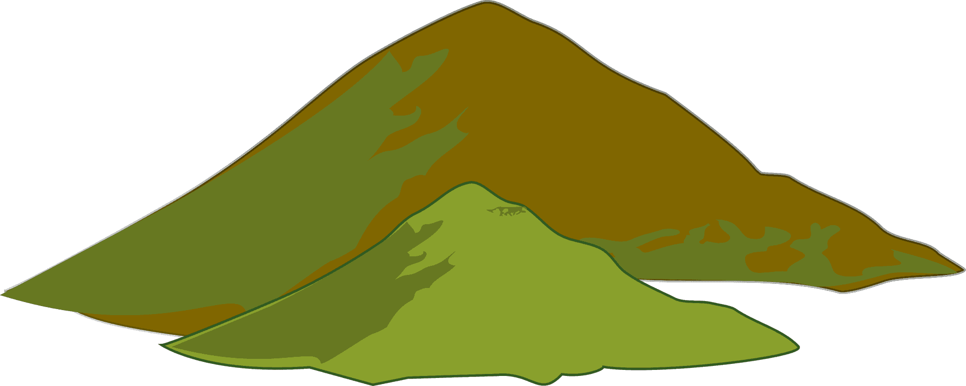 Stylized Mountain Range Illustration PNG