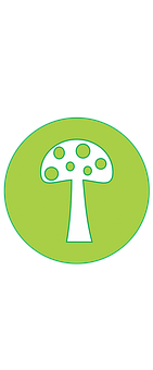Stylized Mushroom Icon PNG