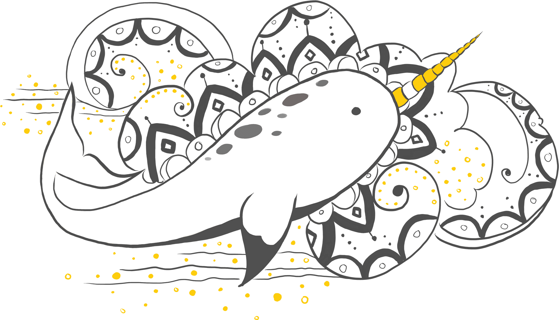 Download Stylized Narwhal Artwork | Wallpapers.com