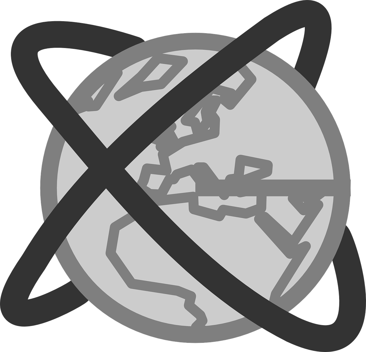 Stylized No Internet Symbol PNG