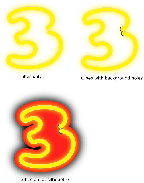 Stylized Number3 Variations PNG