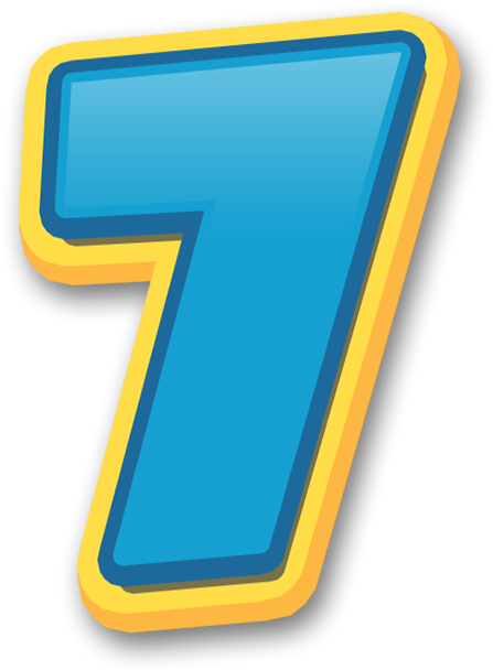 Stylized Number7 Icon PNG