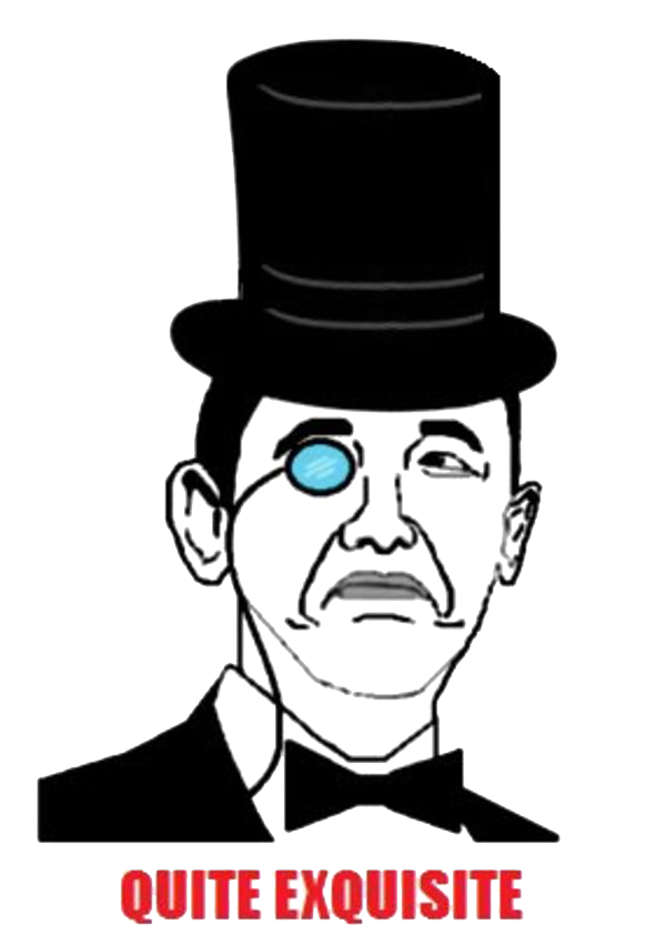Stylized Obama Monocle Top Hat PNG