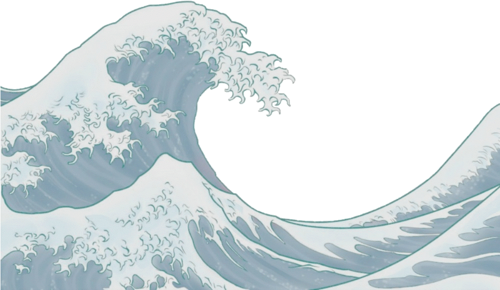 Stylized Ocean Wave Artwork PNG