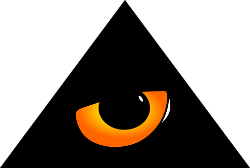 Stylized Orange Eye Graphic PNG