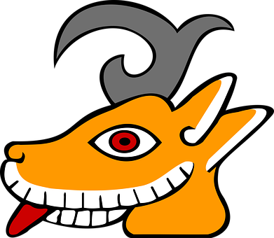 Stylized Orange Fox Graphic PNG