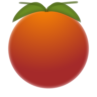 Stylized Orange Graphic PNG