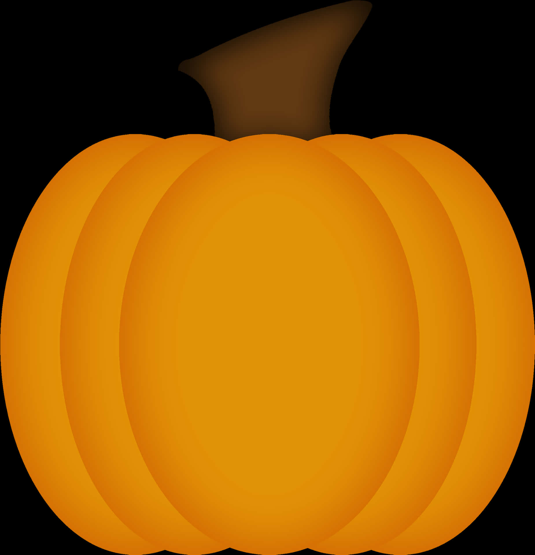 Stylized Orange Pumpkin Graphic PNG