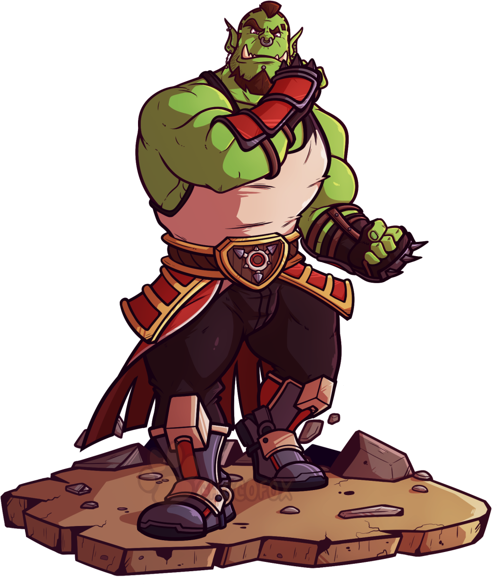 Stylized Orc Warrior Artwork PNG
