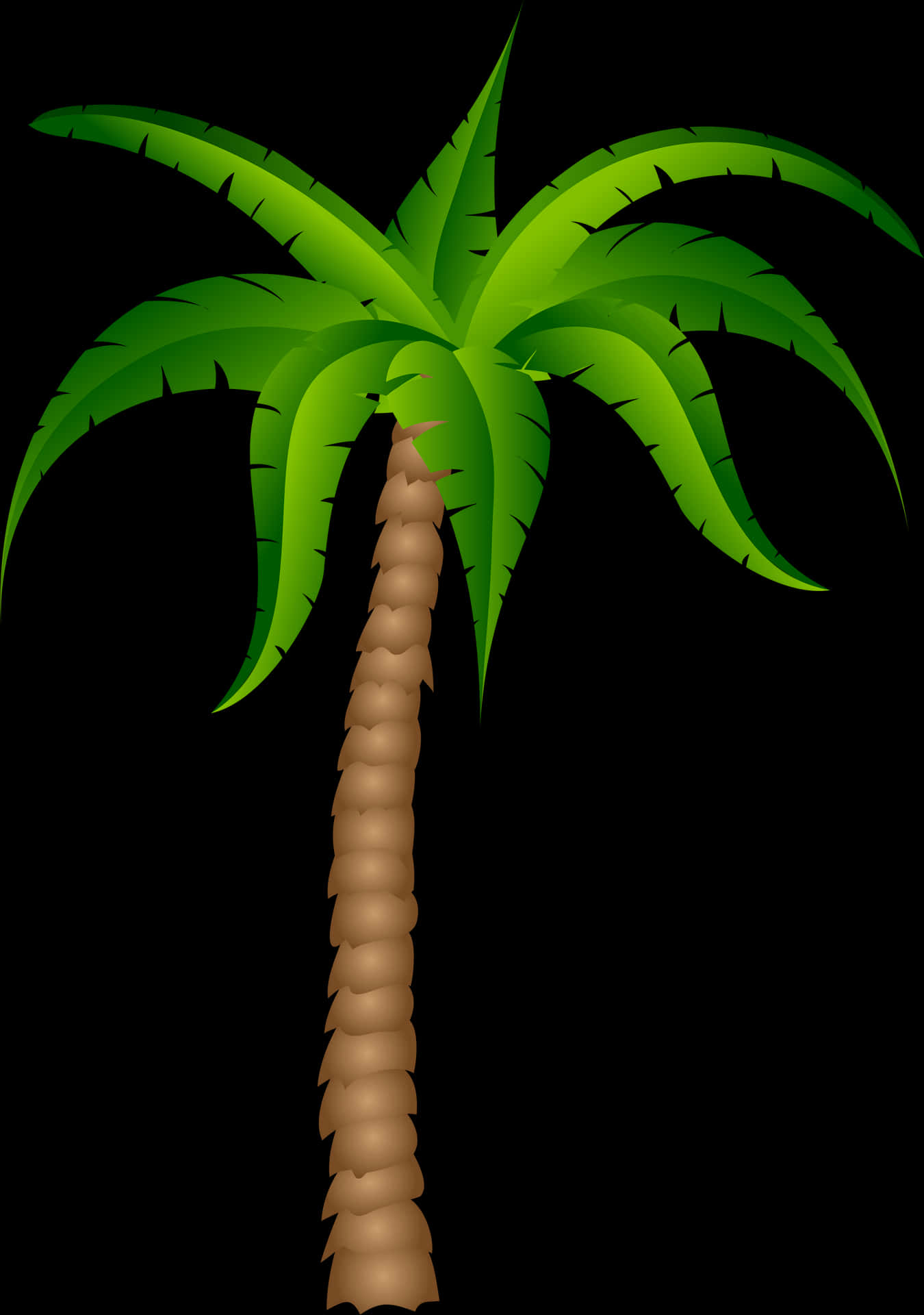Stylized Palm Tree Graphic PNG