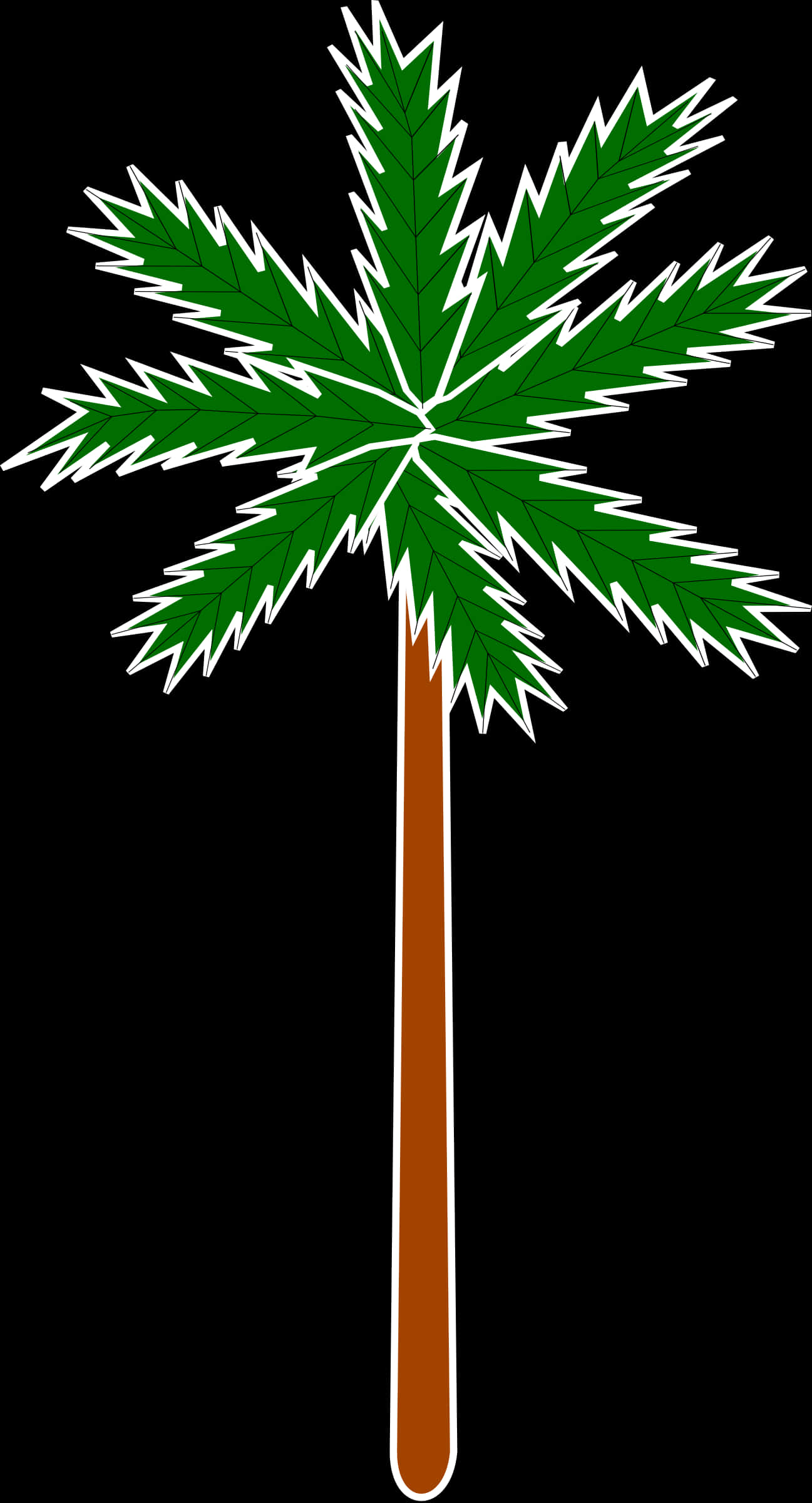 Stylized Palm Tree Graphic PNG