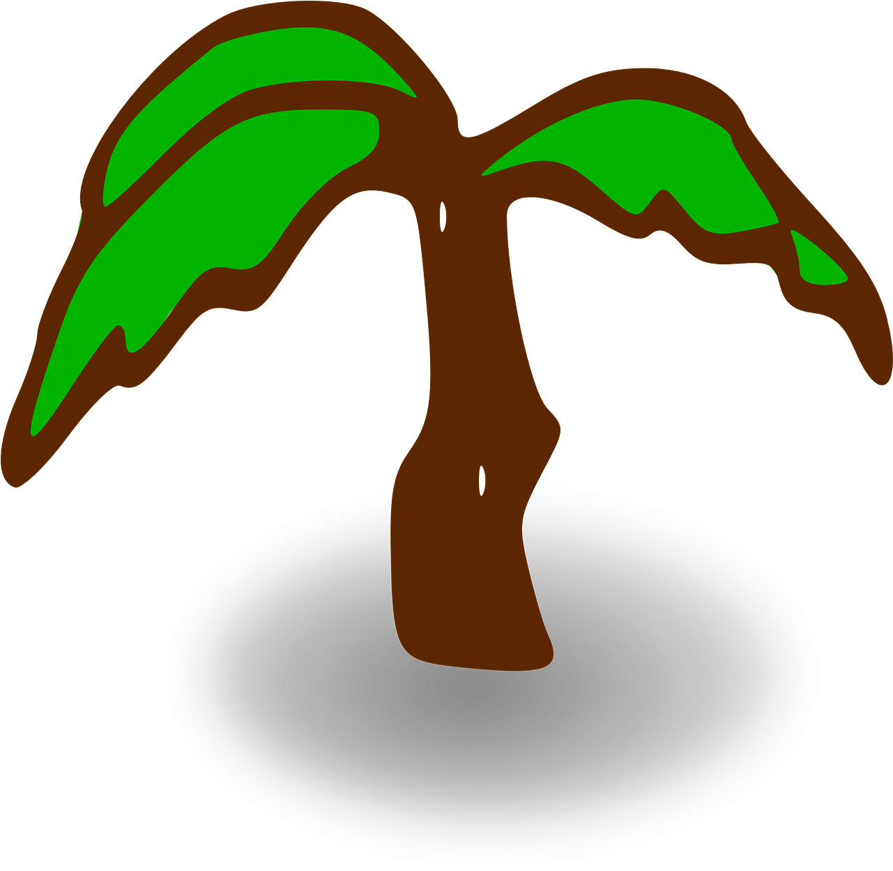 Stylized Palm Tree Graphic PNG