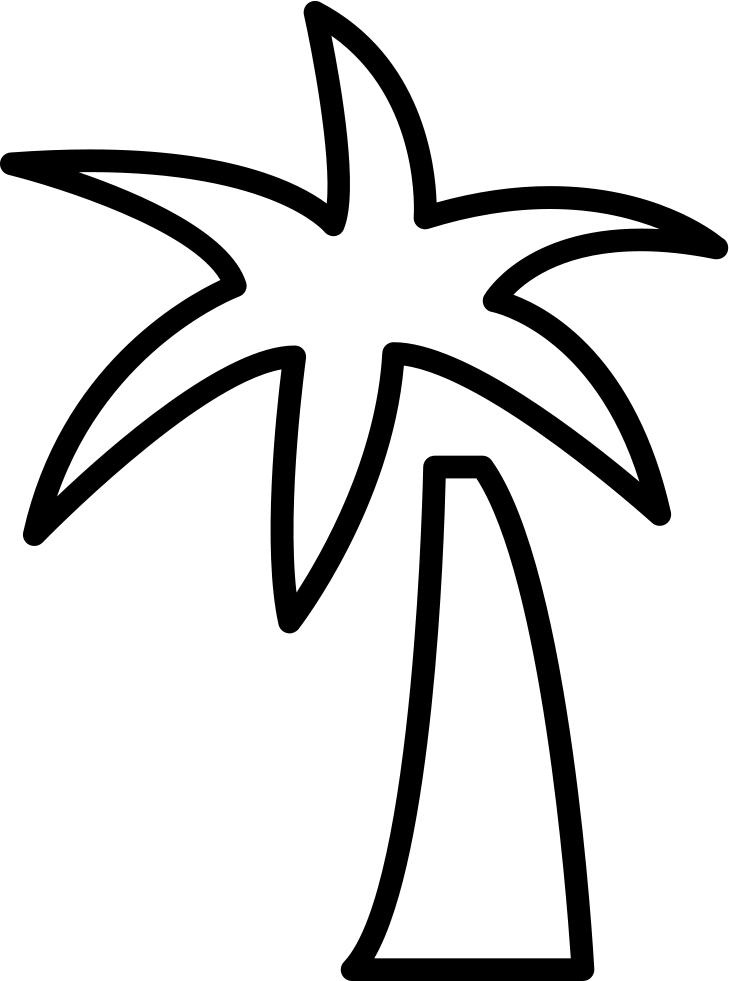 Stylized Palm Tree Graphic PNG