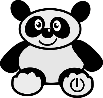 Stylized Panda Graphic PNG