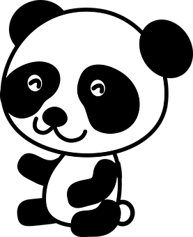 Stylized Panda Graphic PNG